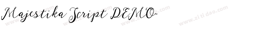 Majestika Script DEMO字体转换